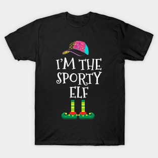 I am Sporty Elf Funny  Family Christmas T-Shirt